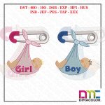 Matriz de bordado Boy-Girl